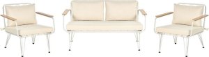 Beliani Zestaw ogrodowy 4-osobowy biało-beżowy MONTESILVANO 3