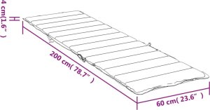 vidaXL Poduszka na leżak, wielokolorowa, tkanina Oxford 9