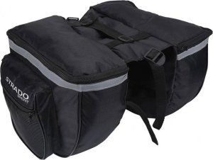 Strado Podwójna torba sakwa rowerowa na bagażnik 25L Strado (Czarna) 5