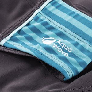 AquaWave Dziecięce kąpielówki Aquawave Idalis Jr forget iron/turquise stripe rozmiar 164 6