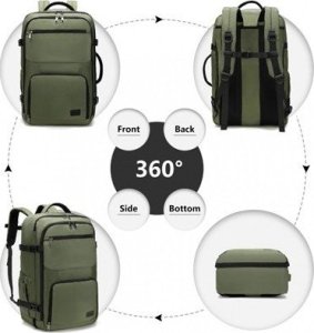 Plecak turystyczny Kono Zielony Plecak LOT Ryanair WizzAir 55x40x23 do Samolotu 40L Flex 10