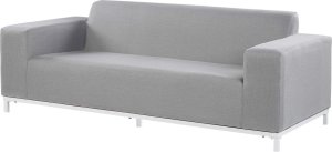 Beliani Zestaw ogrodowy tapicerowany 5-osobowy jasnoszary z białym ROVIGO 4