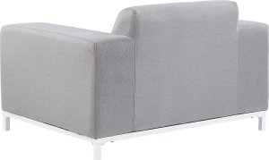 Beliani Zestaw ogrodowy tapicerowany 5-osobowy jasnoszary z białym ROVIGO 9