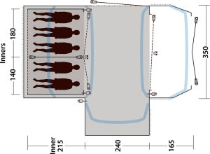 Namiot turystyczny Outwell Namiot 5-osobowy Outwell Oakdale 5PA - green Uniwersalny 11
