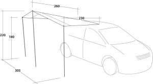 Namiot turystyczny Outwell Zadaszenie do samochodu Outwell Fieldcrest Canopy Uniwersalny 2