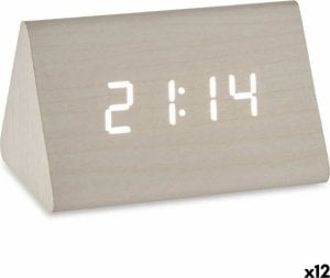 Gift Decor Cyfrowy Zegarek Stacjonarny Biały PVC Drewno MDF 11,7 x 7,5 x 8 cm (12 Sztuk) 1