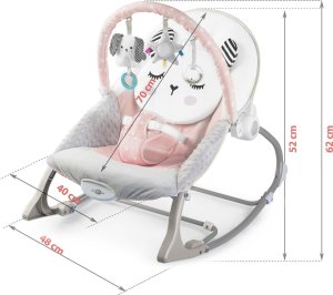 NukidoLeżaczek bujaczek z wibracją Nukido -  różowy 10