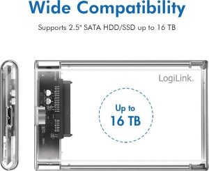 LogiLink LogiLink Festplattengehäuse 2,5'' transparent USB 3.0 2
