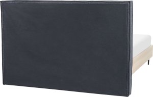 Beliani Łóżko tapicerowane 140 x 200 cm szare IZERNORE 3