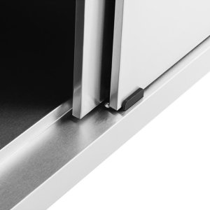 Royal Catering Stół blat roboczy centralny z szafką drzwi suwane 150 x 60 x 85 cm Stół blat roboczy centralny z szafką drzwi suwane 150 x 60 x 85 cm 4