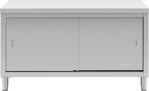 Royal Catering Stół blat roboczy centralny z szafką drzwi suwane 150 x 60 x 85 cm Stół blat roboczy centralny z szafką drzwi suwane 150 x 60 x 85 cm 5