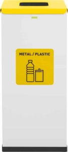 Ulsonix Kosz pojemnik do segregacji sortowania śmieci odpadów 60 l - metal plastik Kosz pojemnik do segregacji sortowania śmieci odpadów 60 l - metal plastik 6