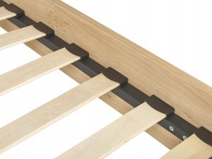 Beliani Łóżko rattanowe 140 x 200 cm jasne drewno MONPAZIER 5