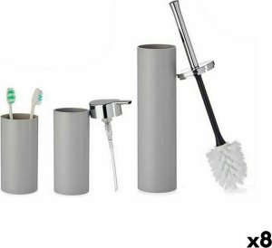 Berilo Zestaw do Kąpieli Szary Plastikowy (8 Sztuk) 1