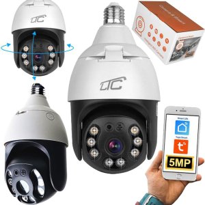 Kamera IP LTC Zewnętrzna kamera obrotowa żarówka E27 Wi-Fi LTC VISION KAM35 5 Mpix 5