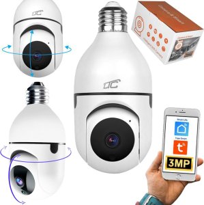 Kamera IP LTC Wewnętrzna kamera obrotowa żarówka E27 Wi-Fi LTC VISION KAM34 3 Mpix 5