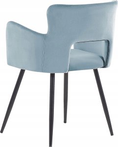 Beliani Zestaw 2 krzeseł do jadalni welurowe jasnoniebieskie SANILAC 6