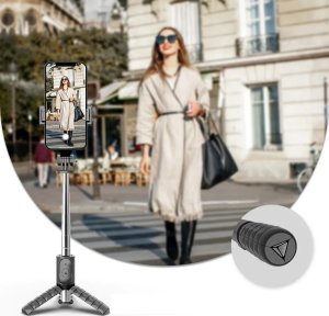 Selfie stick Braders Uchwyt selfie z pilotem na bluetooth tripod Braders czarny 13