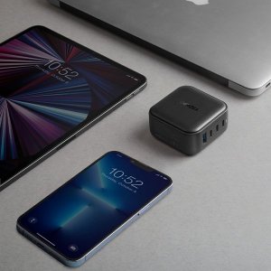 Ładowarka Energea ENERGEA ład. siec. 1xUSB+3xUSB-C PD-PPS-QC 3.0 100W 3C1A czarny/black US+EU Travelite GAN100 10