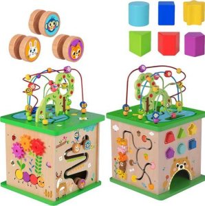 Tooky Toy Kostka Edukacyjna Sorter Labirynt Przeplatanka Zwierzątka Lumarko! 1