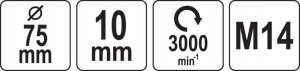 Yato YATO DYSK FILC POLERSKI  75x10mm  M14 6