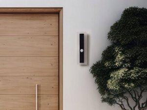 Kinkiet Beliani Lampa ścienna zewnętrzna LED z czujnikiem ruchu 30 cm czarna SAVANE 5