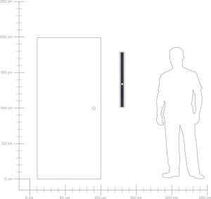 Kinkiet Beliani Lampa ścienna zewnętrzna LED z czujnikiem ruchu 80 cm czarna SAVANE 8