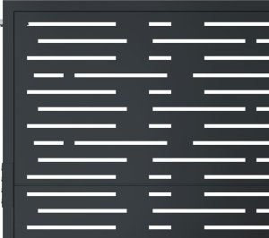 vidaXL vidaXL Furtka ogrodowa, antracytowa, 105x155 cm, stal, w prostokąty 7