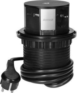 Energizer ORNO SOCKET FURNITURE HEIGHT FROM TOP 3x2P+Z, USB x2 ... 2