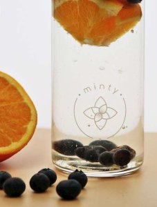 MPLCo Butelka SZKLANA bidon z filtrem MINTY BAMBUS 0,7L 2