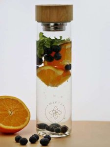 MPLCo Butelka SZKLANA bidon z filtrem MINTY BAMBUS 0,7L 3