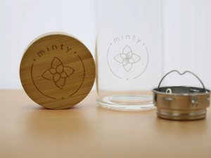 MPLCo Butelka SZKLANA bidon z filtrem MINTY BAMBUS 0,7L 6