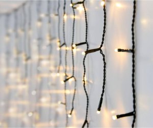 Koopman LAMPKI CHOINKOWE KURTYNA ŚWIETLNA ZEW 360 LED STEROWNIK TIMER CIEPŁY BIAŁY KABEL ZIELONY 7