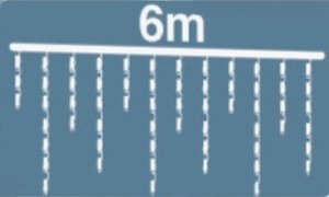 Koopman LAMPKI CHOINKOWE KURTYNA ŚWIETLNA ZEW 180 LED STEROWNIK TIMER ZIMNY BIAŁY KABEL ZIELONY 2