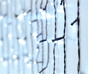 Koopman LAMPKI CHOINKOWE KURTYNA ŚWIETLNA ZEW 180 LED STEROWNIK TIMER ZIMNY BIAŁY KABEL ZIELONY 4