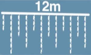 Koopman LAMPKI CHOINKOWE KURTYNA ŚWIETLNA ZEW 360 LED STEROWNIK TIMER CIEPŁY BIAŁY KABEL TRANSPARENTNY 2