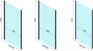 Rea Kabina Prysznicowa Przyścienna Rapid Slide Black 17