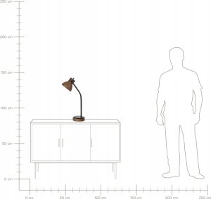 Lampka biurkowa Beliani Ciemna lampa biurkowa z drewna mango KOLAR 8