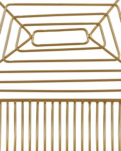 Beliani Metal Krzesło barowe Zestaw 2 Złoty BISBEE 13