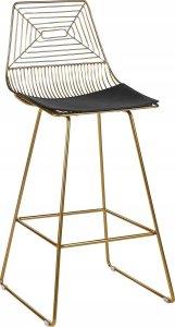 Beliani Metal Krzesło barowe Zestaw 2 Złoty BISBEE 2