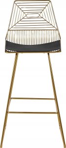 Beliani Metal Krzesło barowe Zestaw 2 Złoty BISBEE 3