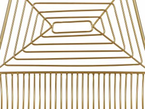 Beliani Metal Krzesło barowe Zestaw 2 Złoty BISBEE 7