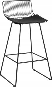 Beliani Metal Krzesło barowe Zestaw 2 Czarny FREDONIA 2