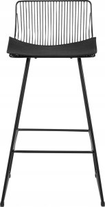 Beliani Metal Krzesło barowe Zestaw 2 Czarny FREDONIA 3