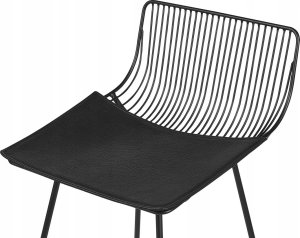 Beliani Metal Krzesło barowe Zestaw 2 Czarny FREDONIA 5