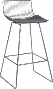 Beliani Zestaw 2 krzeseł barowych metalowy srebrny FREDONIA 2