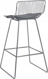 Beliani Zestaw 2 krzeseł barowych metalowy srebrny FREDONIA 4