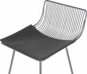 Beliani Zestaw 2 krzeseł barowych metalowy srebrny FREDONIA 5