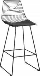 Beliani Zestaw 2 krzeseł barowych metalowy czarny BISBEE 2