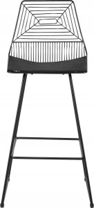 Beliani Zestaw 2 krzeseł barowych metalowy czarny BISBEE 3